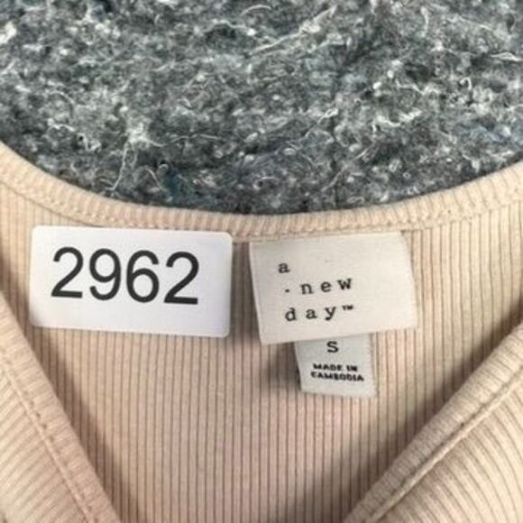 A New Day Tank Dress S Midi Pink Taupe Ballet Dress Side Pockets Contrast Fabric - Picture 4 of 10